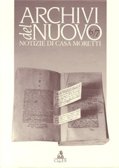 Fascículo, Archivi del nuovo : [notizie di casa Moretti : quaderni semestrali]. N. 3, 1998, Casa Moretti