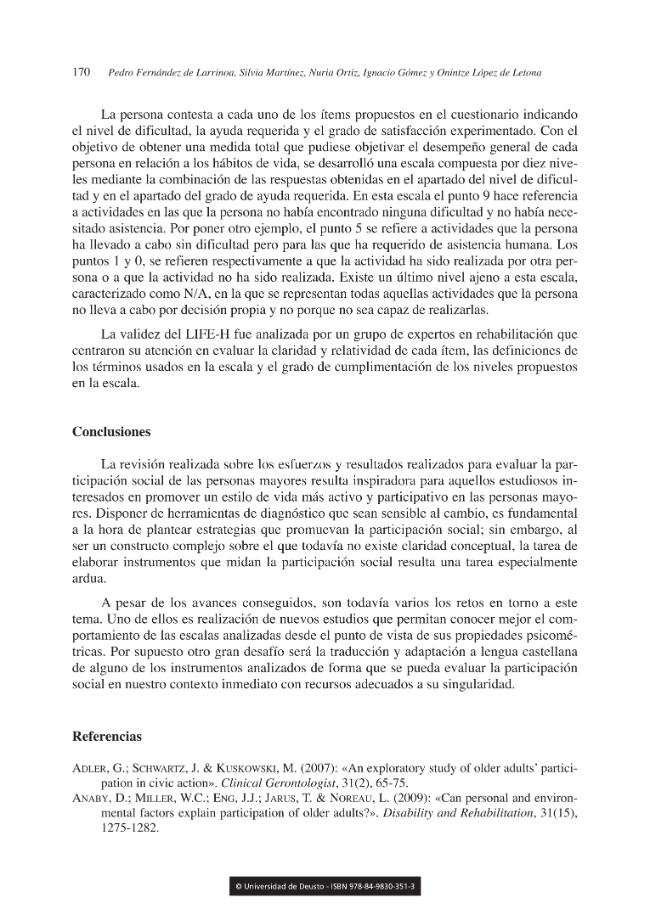 Calidad de vida, inclusión social y procesos de intervención ...