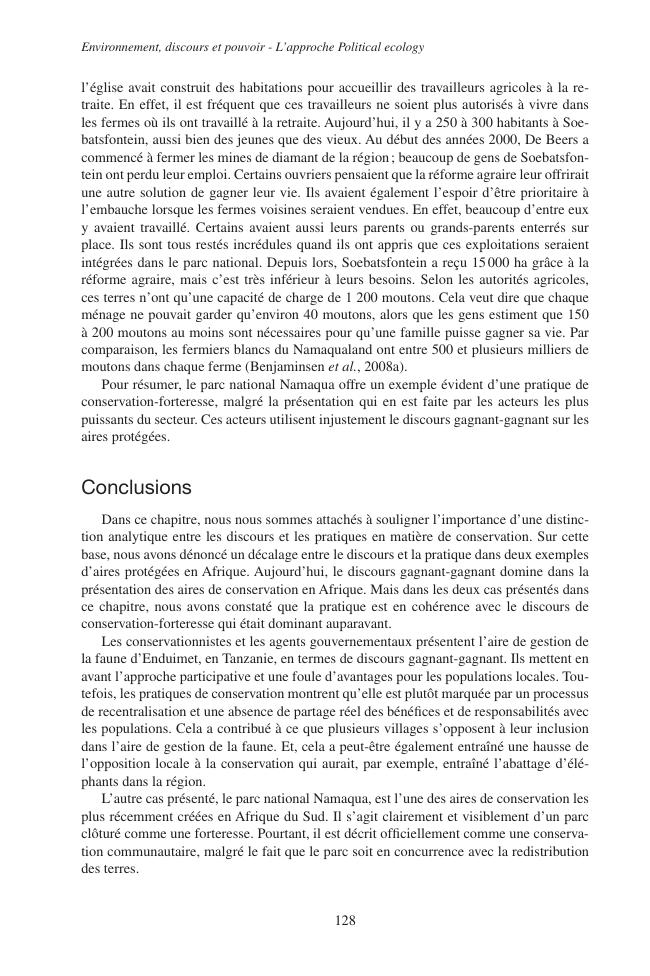 Environnement, discours et pouvoir : L'approche Political ecology ...