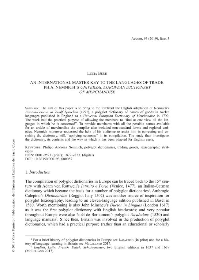 Pagina campione
